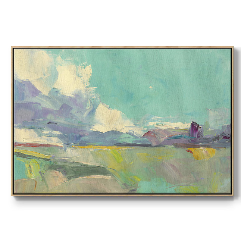 " Road Trip ", 27" H x 41" W x 2" D, Natural Floater Framed Canvas