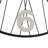Ashanti Bike Wheel Silver Clock, 27.5"