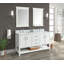 Meuble-lavabo double 60 po Manhattan avec comptoir en marbre de Carrare, pré-assemblé-1515802110