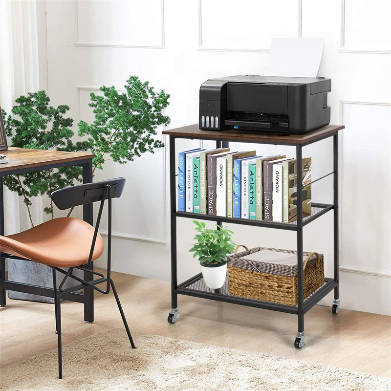 Wood Bar Cart, Brown