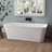 67'' Wall-Mount Acrylic Bathtub Deep Soaking Bathtub