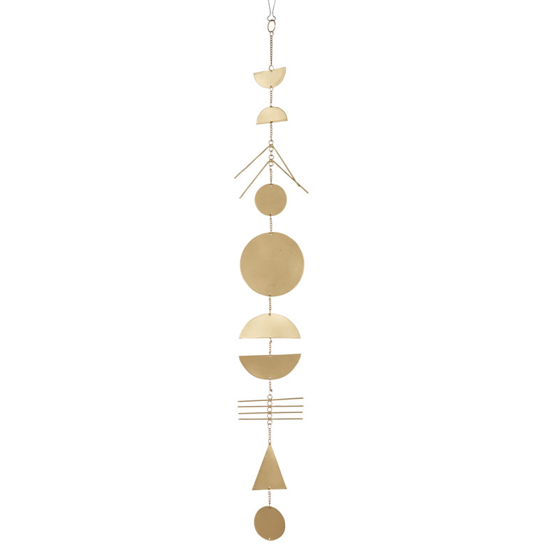 48" Gold Geometric Iron Wind Chime