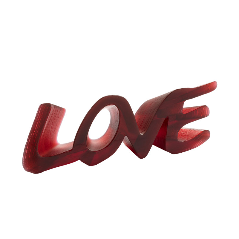 Word True Love Letter Block, Red
