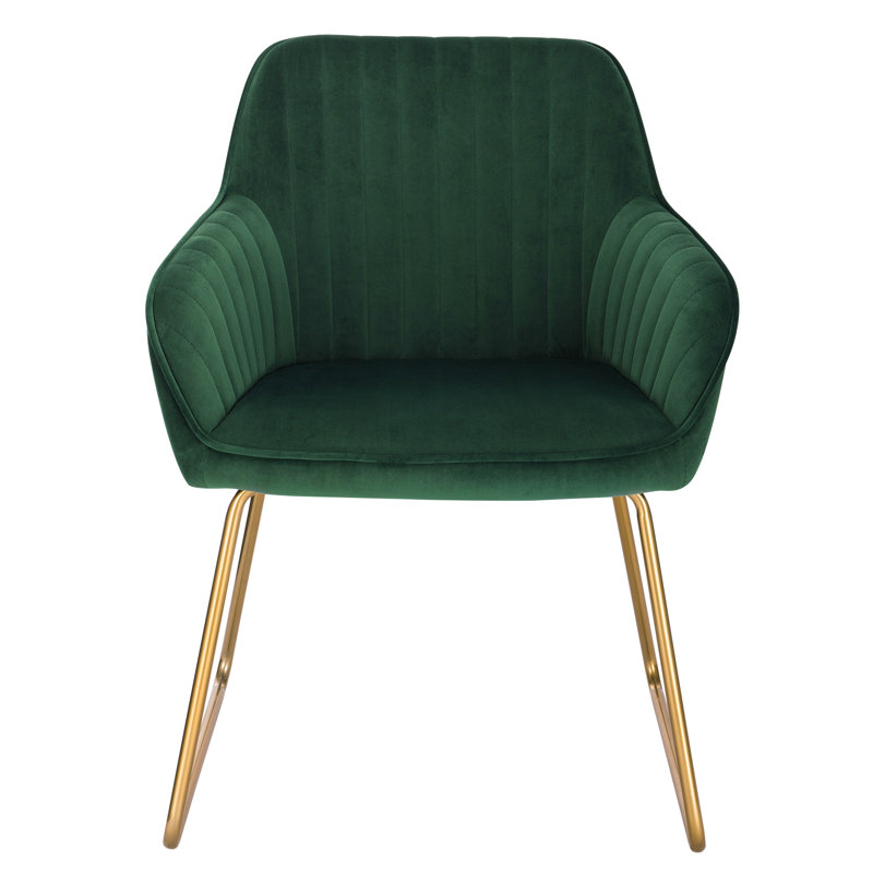 Renard Upholstered Dining Chair, Dark Green