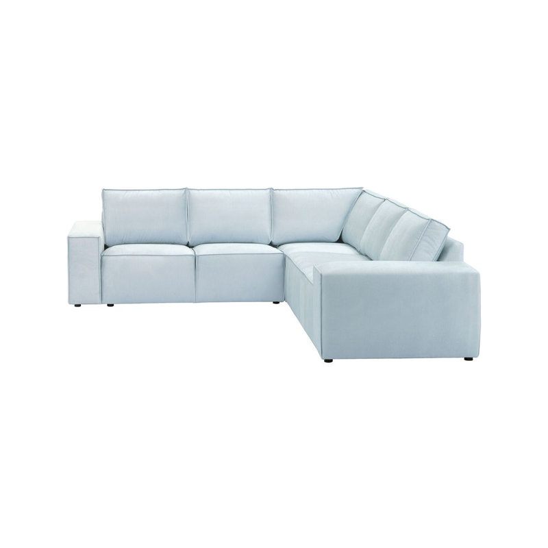 Beadie 5 Seater Corner Sofa , Light Grey
