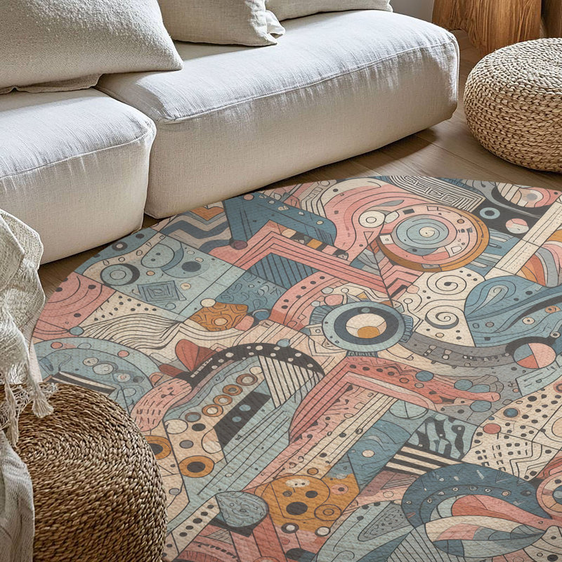 Tapis tressé Spectrum Burst, Rond 5 pi