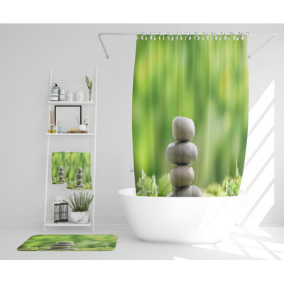 Neziha Polyester Shower Curtain Set