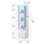 Glass Display Cabinet with 3 Color Led Lights, Wine Cabinet with Lock-1331475818