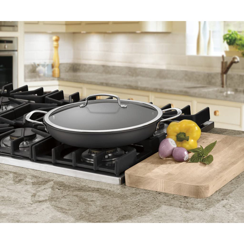 12-Inch Non-Stick Aluminum Frying Pan with Lid