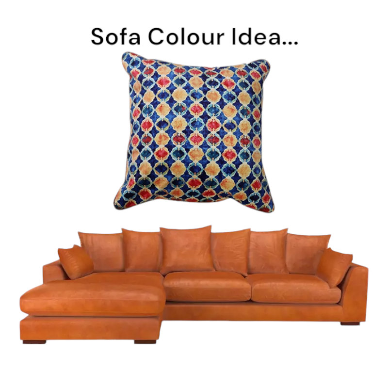 Square Cushion, Multicolor Trellis Ornate