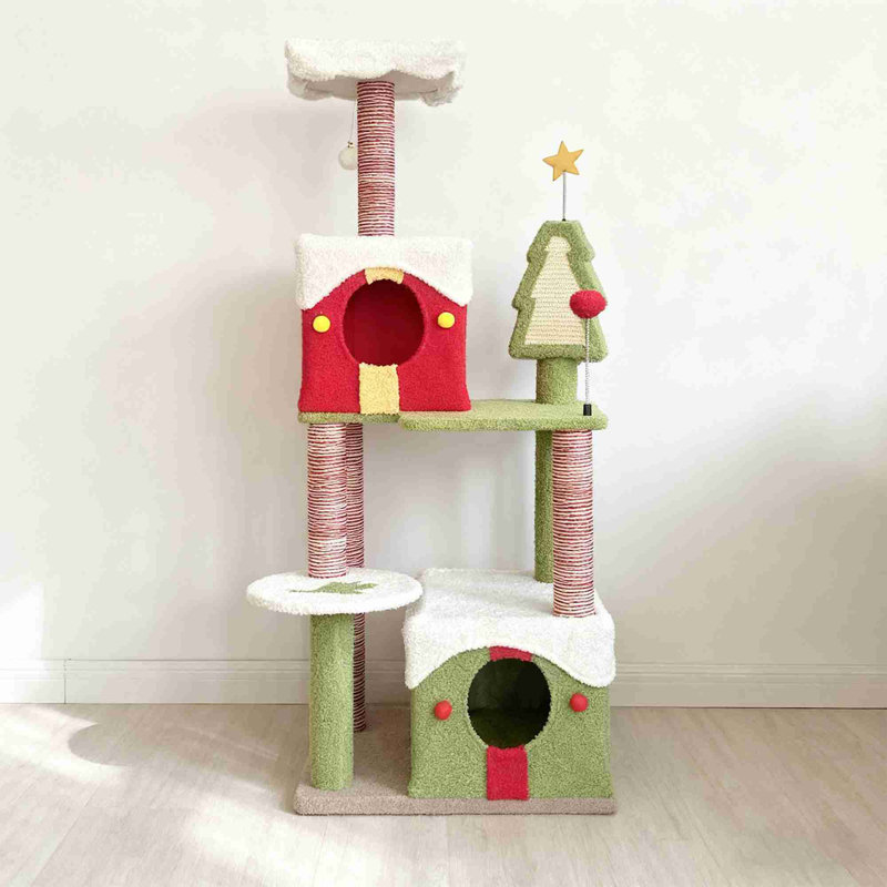 Multi-Level Christmas Cat Tree