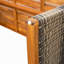 Table de salle à manger d'extérieur en bois d'acacia avec osier, durable et résistante aux intempéries pour des rassemblements extérieurs élégants.-49318913