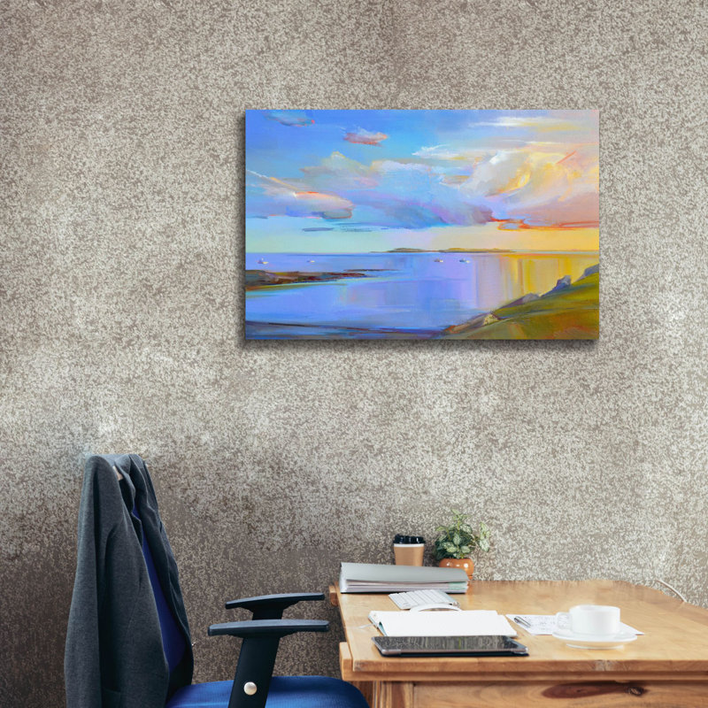 Vicini Summer Cove par Holly Ready, reproduction sur toile tendue, H 26 po x l 40 po x P 1,5 po