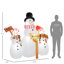 Présentoir de Noël gonflable d'extérieur de 6,1 pi avec trois bonhommes de neige avec enseigne chacun