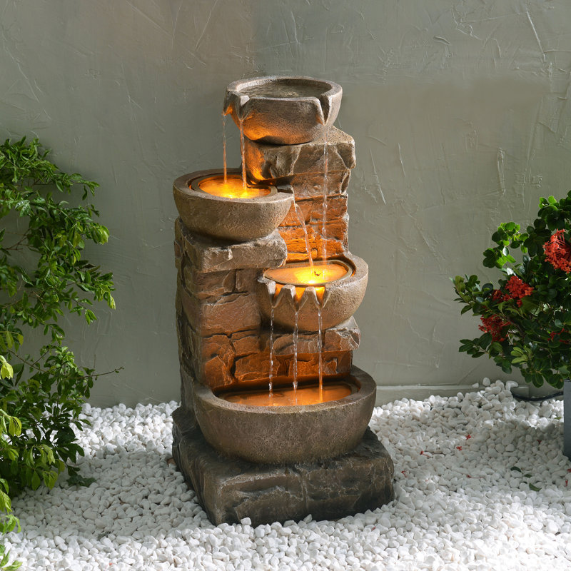 Fountains Weather Resistant Fountain, Brown