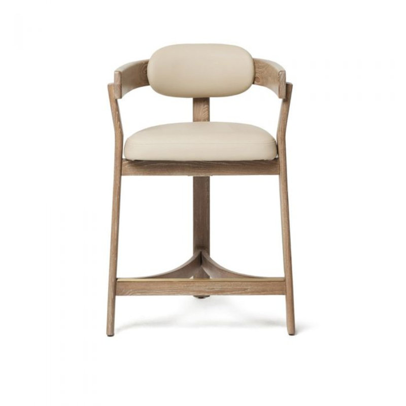 Granville Counter Stool, Cream Seat/Brown Frame