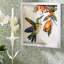 Ensemble d'art mural collage sur papier 2 oiseaux colibris