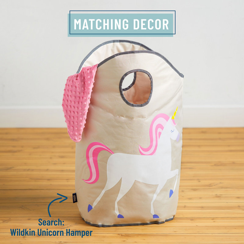 Unicorn Print Pink and Purple Plush Throw Blanket for Kids