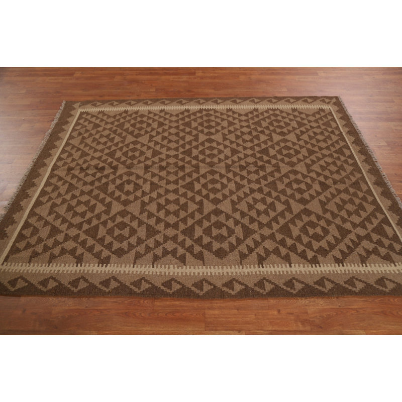 Tapis géométrique kilim 5 x 7