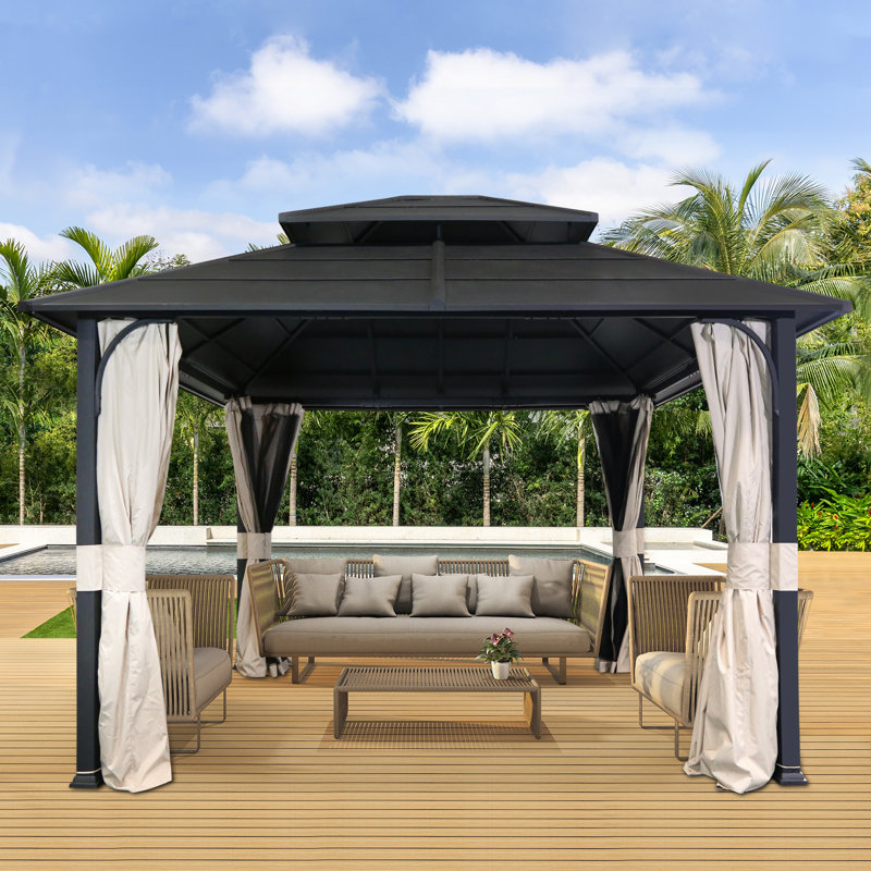 14 pi. L 12 pi. D Pavillon de jardin