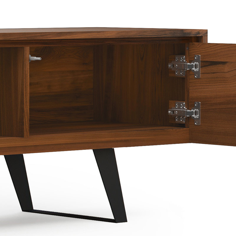 Lowry 72 Inch Walnut TV Media Stand with Cabinet