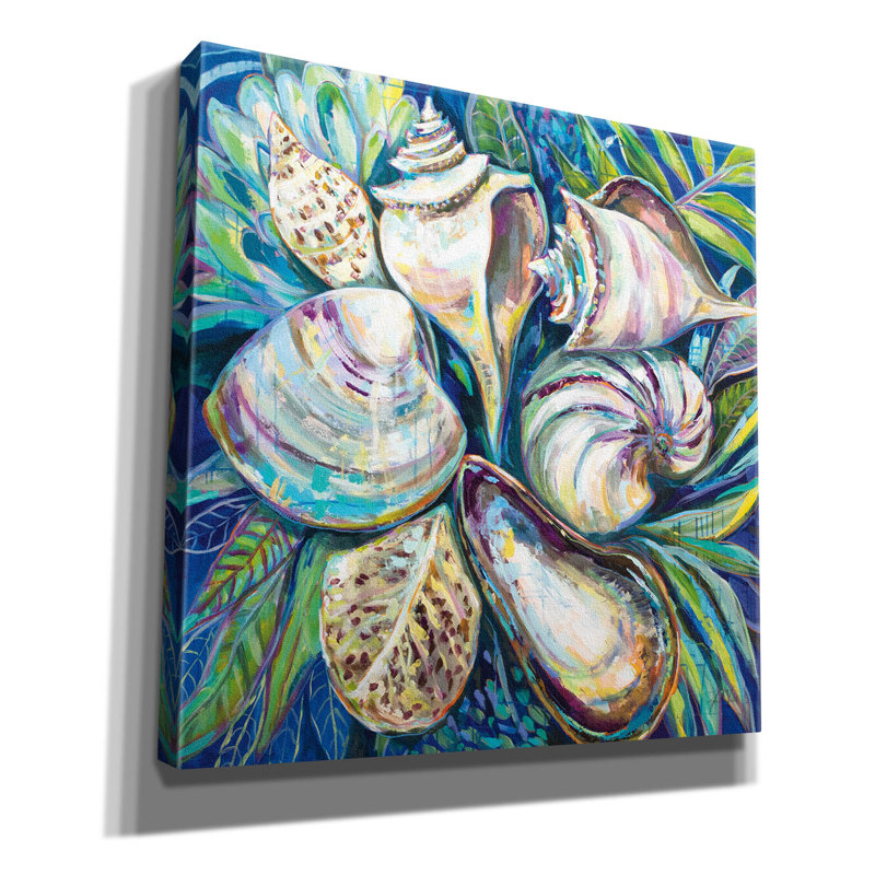 «Tropical» par Jeanette Vertentes, art mural sur toile, H 37 po x l 37 po x P 1,5 po