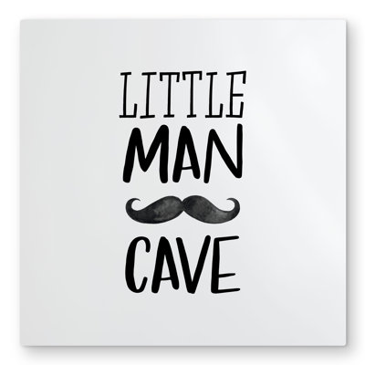 Little man cave - Monochrome Man Metal Print for Home Decor