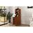 End Table With 3 Drawers, Corner Table With 2 Open Shelves, Tall Side Table For Bedroom And Corner, Walnut-2058002470