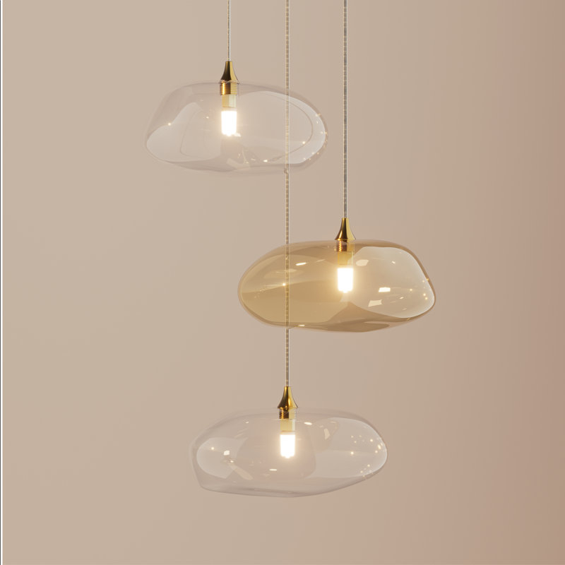 Kloud 3, Satin Nickel, Clear