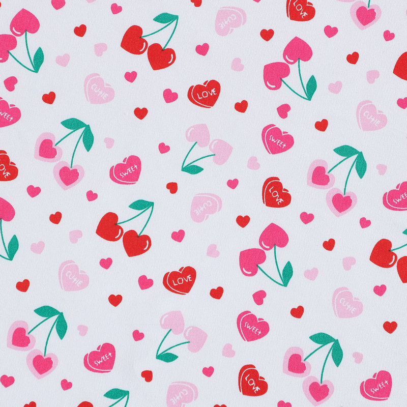 Betsey Johnson Printed Novelty Sheet Sets, Sweet Tart Cherries, Twin Sheet Set with 1 Standard Pillowcase