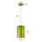 1-light Green Single Pendant with Bulb Included