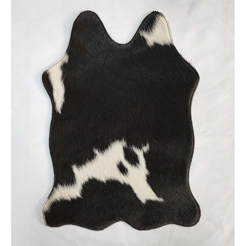 Cowhide Shaped Placemat in Black/White