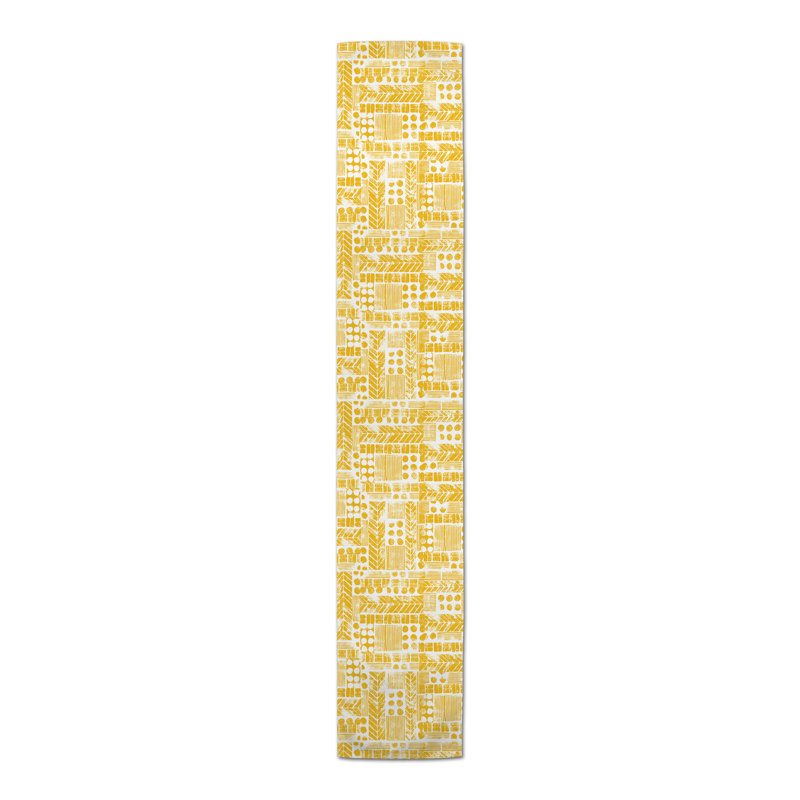 Chemin de table Catharien, P 16 po x L 90 po, Jaune