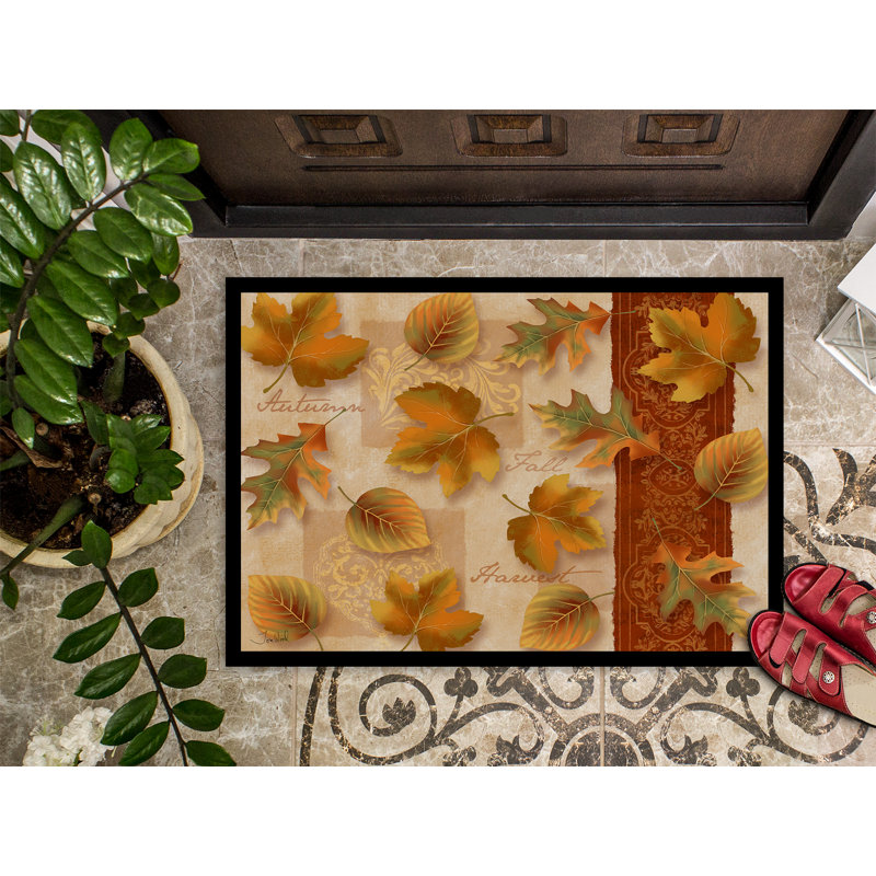 Paillasson d’automne anti-dérapant Tuttletown, Rectangle 2 pi x 3 pi