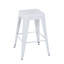 Tabouret à hauteur de comptoir 24 po, ensemble de 2 tabourets de bar en métal sans dossier, non empilable, amovible et facile à assembler, permettant d'économiser de l'espace pour un îlot de cuisine / bar / café / salle à manger (blanc)-132287421-132287426