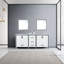 Meuble-lavabo double l 80 po x P 22 po avec plateau blanc et miroirs 30 po Ziva-664690811-586522023