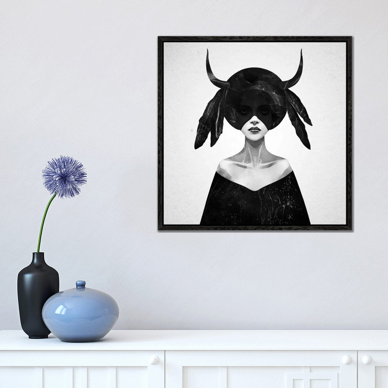 The Mound II by Ruben Ireland - Print on Canvas, 45.72 cm H x 45.72 cm W, Black Framed