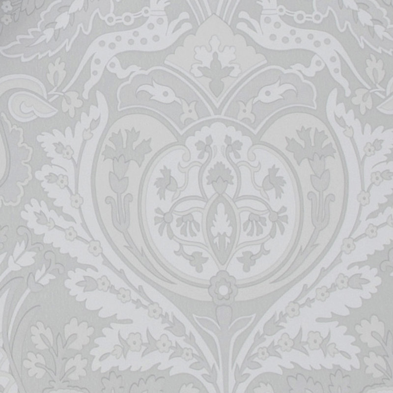 Laura Ashley Heraldic Damask Wallpaper Roll, Slate Gray