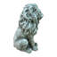 Statue de lion en oxyde de magnésium assis, lion résistant aux intempéries, 14,76 x 10,23 x 21,25 po, oxyde de magnésium, 1 pièce, statue, vert grisâtre