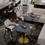 Table bistro de 31,5 pouces avec plateau en faux marbre Squard Modern-1626257413