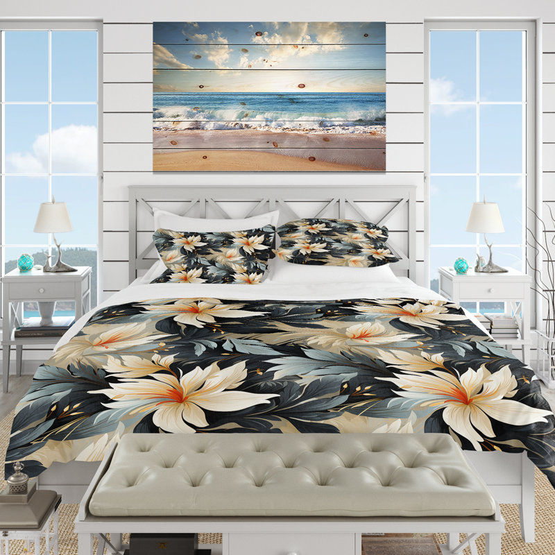 Ensemble de housse de couette monochrome Mirage, Housse de couette pour très grand lit et 2 très