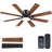 52" 8-blades Flush Mount Indoor Ceiling Fan With Light And Remote/app Control-2022916722