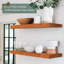 Tablettes flottantes à fixation murale, tablette en bois de noyer massif, design épais et large, parfait pour la salle de bain, la chambre à coucher, la cuisine et le salon, ensemble de 2-807176060
