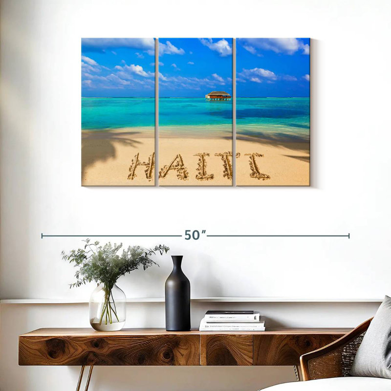 Gillard, plage d'Haïti, H 24 po x l 38 po