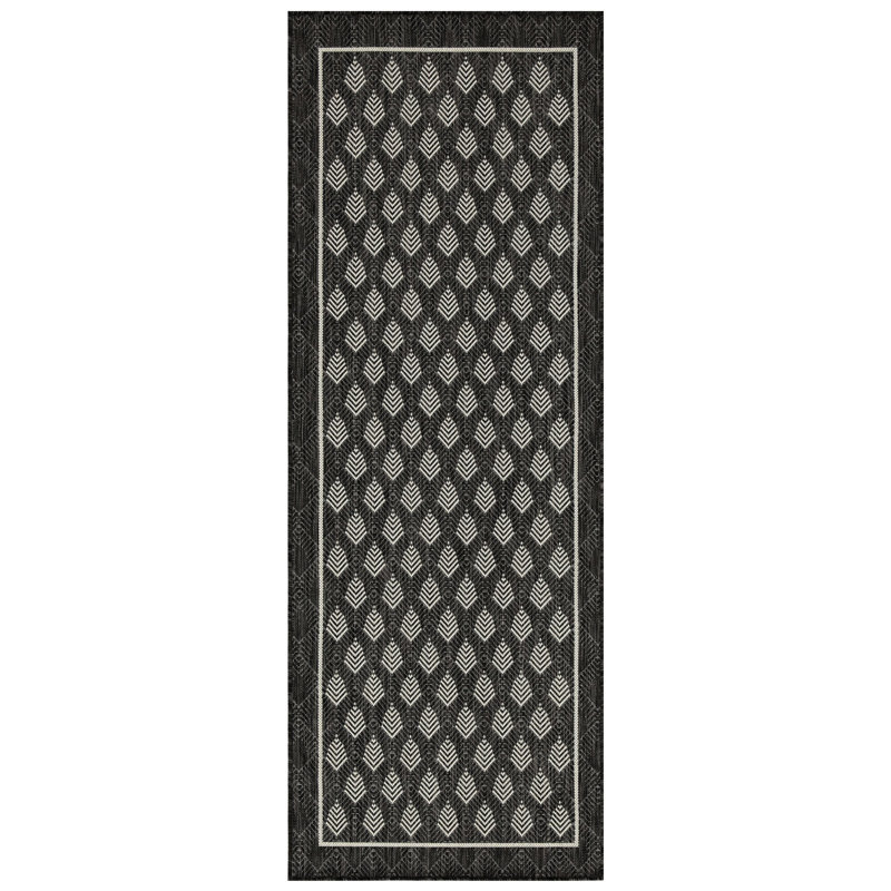 2 Ft. 7 In. X 3 Sunshine Gchar2008 Anthracite Area Rug, Polypropylene, Stain , , For Patio And Living Spaces Indoor/Outdoor 2.7 7.3 Ft., Polypropylene , Suitable Room