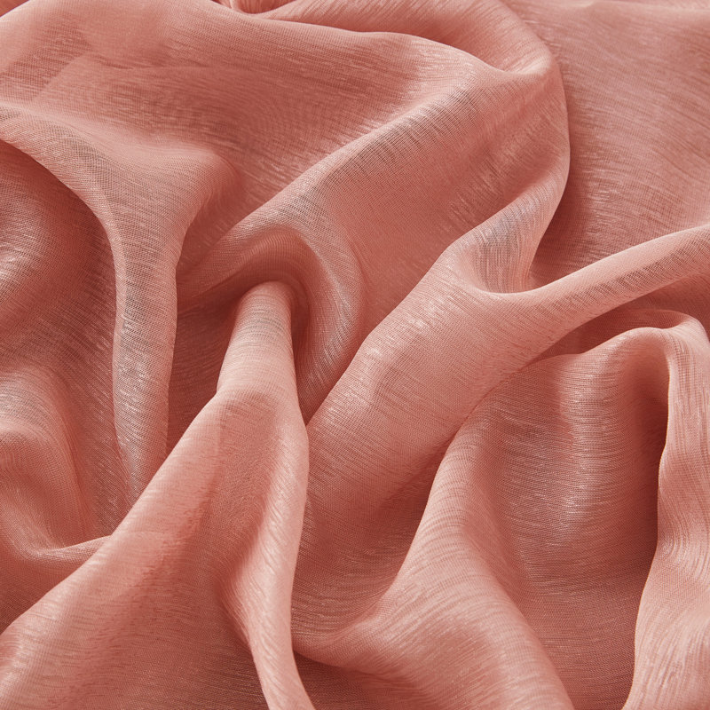 Carmille Semi-Sheer Grommet Curtain Panels, 54" W x 84" L, Blush Pink