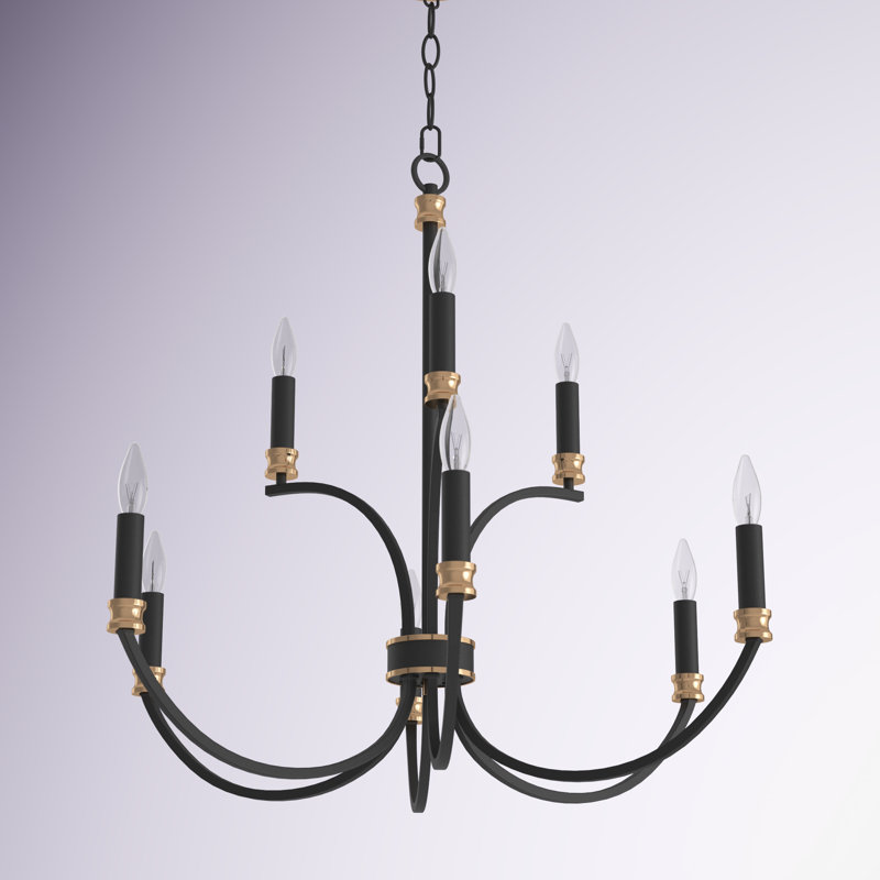 Lustre classique à 9 lumières de style bougie Hanna