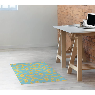 Summer Lemon Decorative Lightweight Office Mat