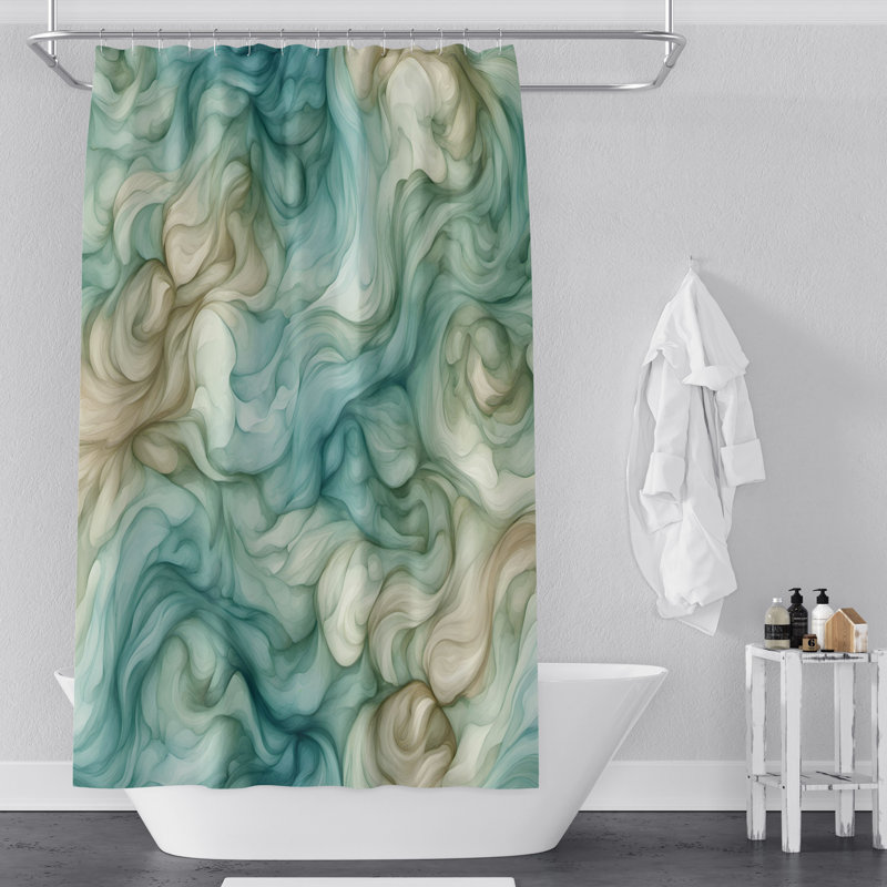 Bientot Abstract Shower Curtain, 83" H x 70" W