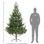 Arbre artificiel de 6 pi, style réaliste, 1933 pointes, assemblage facile, ignifuge, base stable pour les fêtes de Noël, vacances en acier rapides